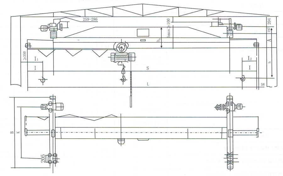 LX Electric Single Girder Suspension Overhead Crane