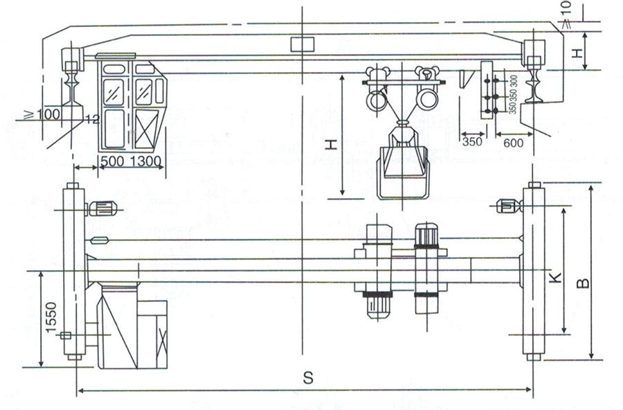 LD Electric single beam bridge crane